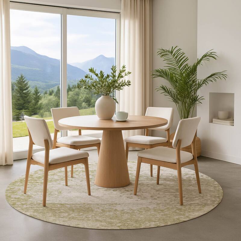 Premium Washable Super Soft Abstract Solid Mayfield Rug - Beige - 8' x 8'