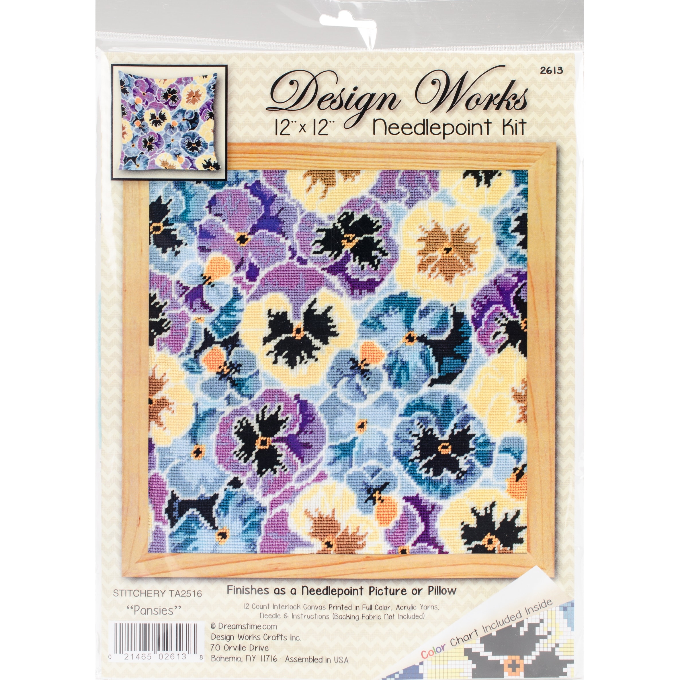 Design Works Needlepoint Kit 10/"X10/"-Paisley-Stitched In Yarn