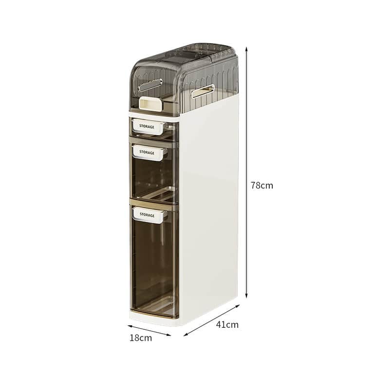 4 Tier Slim Bathroom Storage Cabinet Narrow Organizer With Wheels And Toilet Paper Holder Bathroom Cabinet