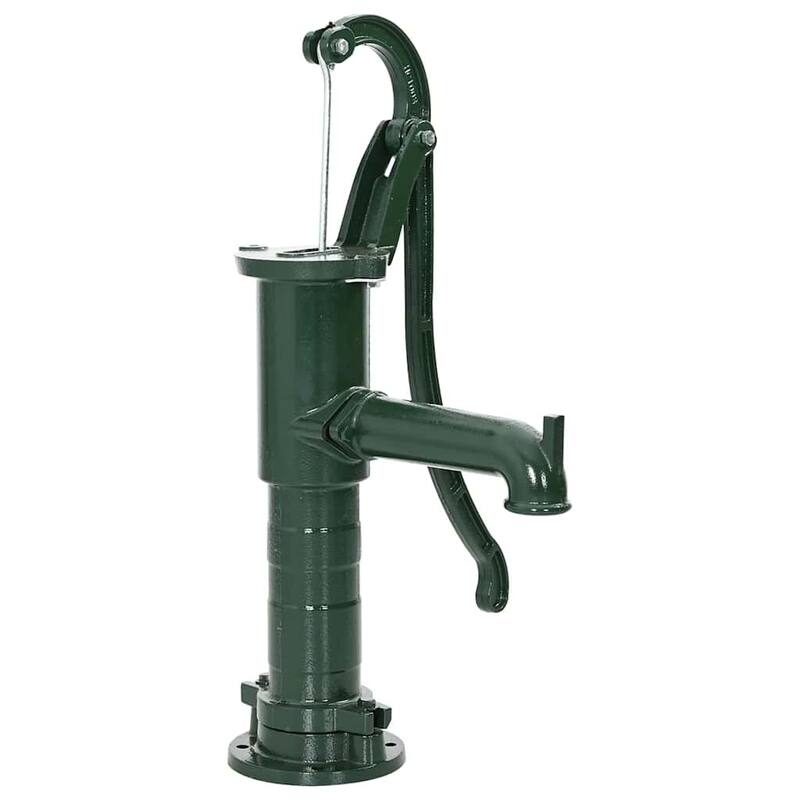vidaXL Garden Hand Water Pump Cast Iron - 25.6" x 20.9" x 6.3"