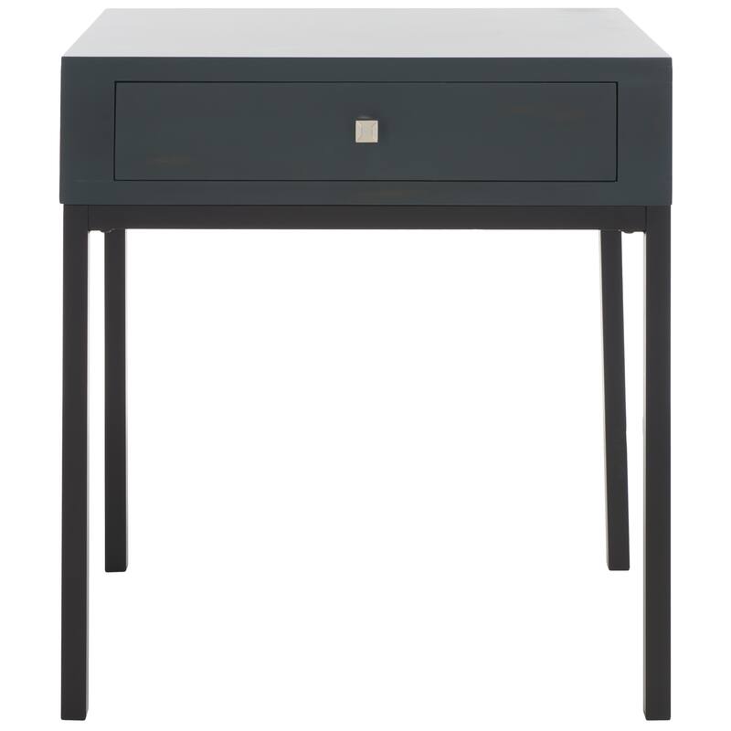 SAFAVIEH Madie Ash Grey End Table - 24" x 18.1" x 26.2" - 24Wx18Dx26H - Dark Teal