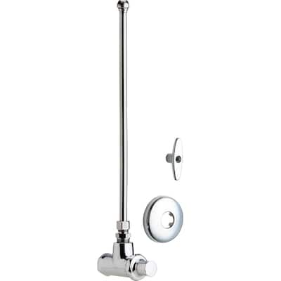 Chicago Faucets ECAST Angle Stop Fitting with Loose Key Handle and