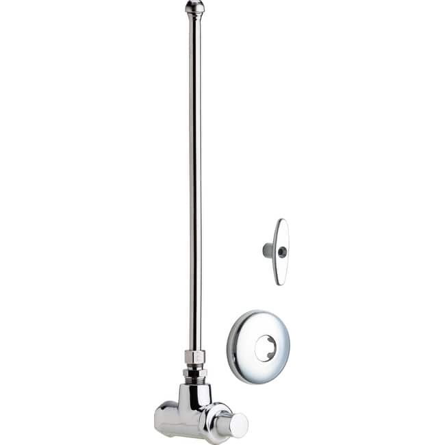 Chicago Faucets ECAST Angle Stop Fitting with Loose Key Handle and