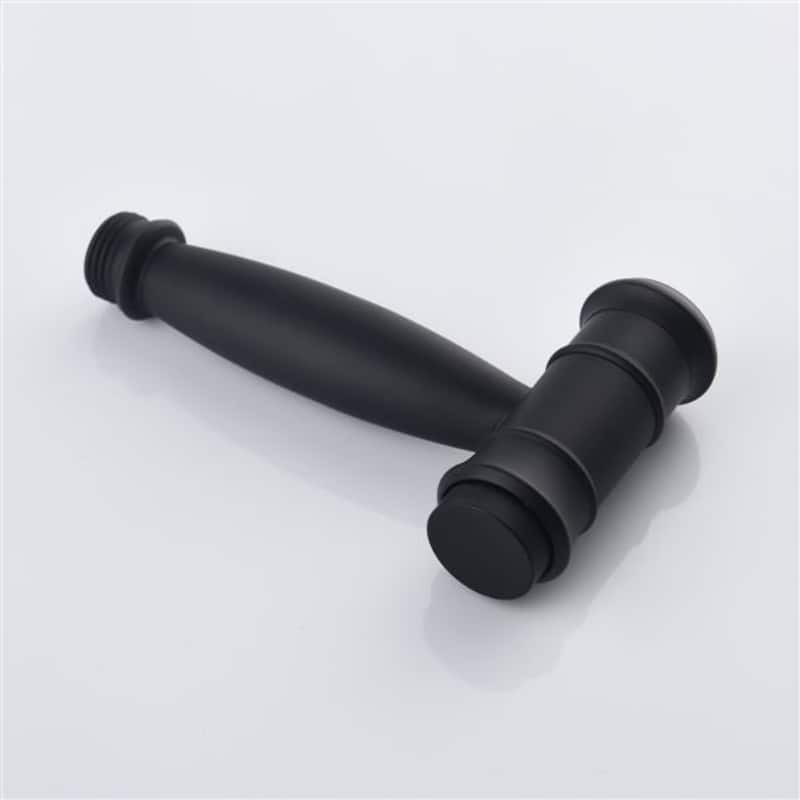 Black Bathroom Bidet Sprayer Handheld with Two Outlet Modes Brass Body Stainless Steel - 9.25 x 6.69 x 3.74 in.