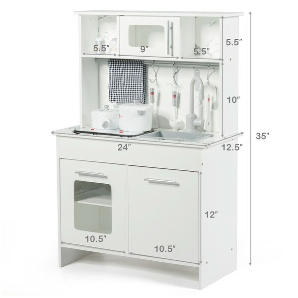 grey wooden kitchen toy