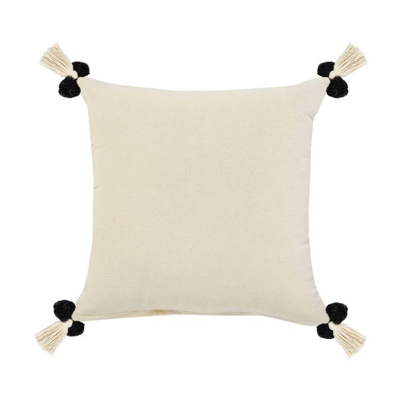 Sevita Gray Zeal Pom Throw Pillow
