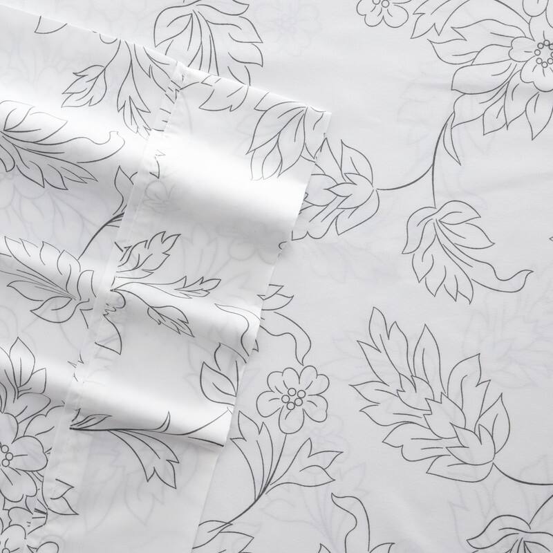 Becky Cameron 4-piece Deep Pocket Vine Pattern Bed Sheet Set