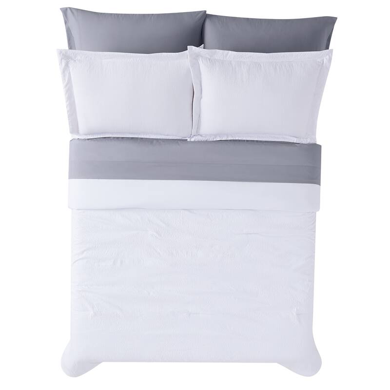 Truly Calm Antimicrobial Seersucker 7 Piece Bed in a Bag