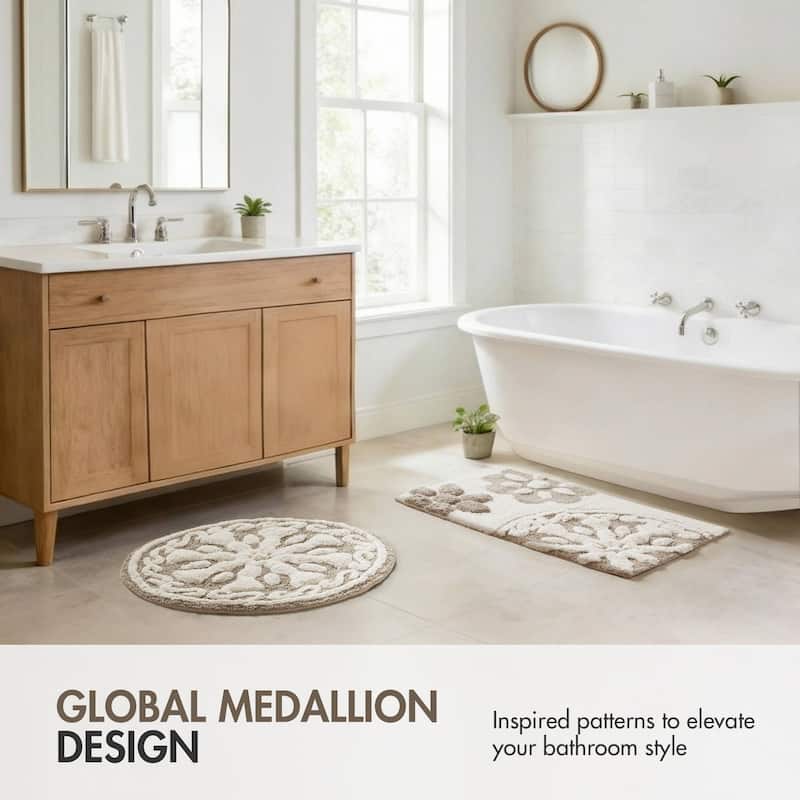 Madison Park Marrakesh Medallion Cotton Tufted Bath Rug