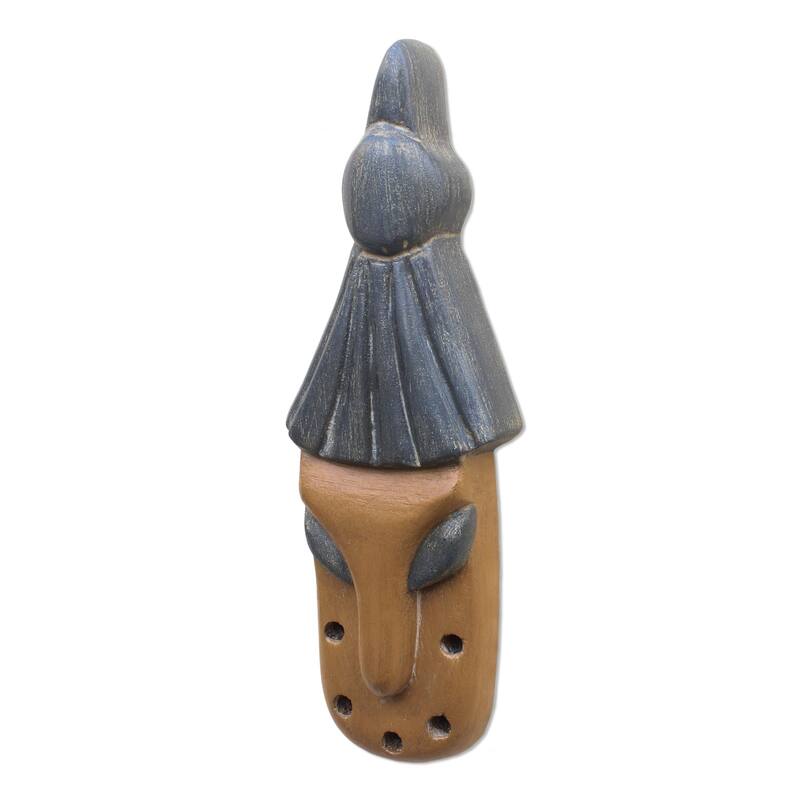 Novica Handmade The Hut African Wood Mask