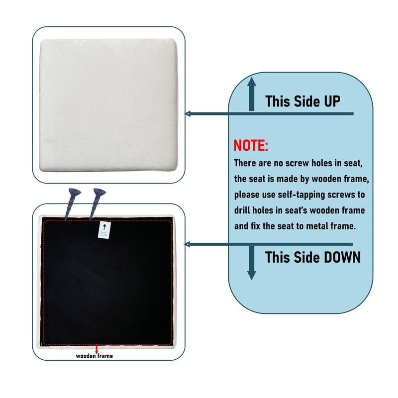 Anmytek Upholstered Velvet Bar Stool Low Back Gold Frame Modern Kitchen Island Seating Home Decor