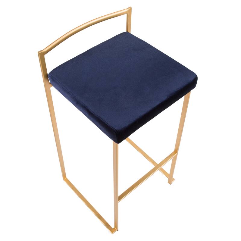 Silver Orchid Forrest Gold Stackable Fully Welded Bar Stool (Set of 3)