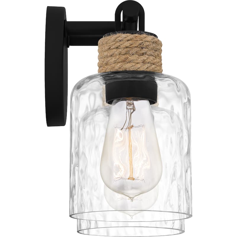 Baltic 2-Light Matte Black Vanity Light