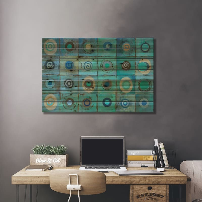Underwater Mosaic Print On Wood by Silvia Vassileva - Multi-Color