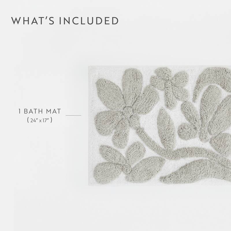 Becky Cameron 100% Cotton Floral Patterned Bath Mat