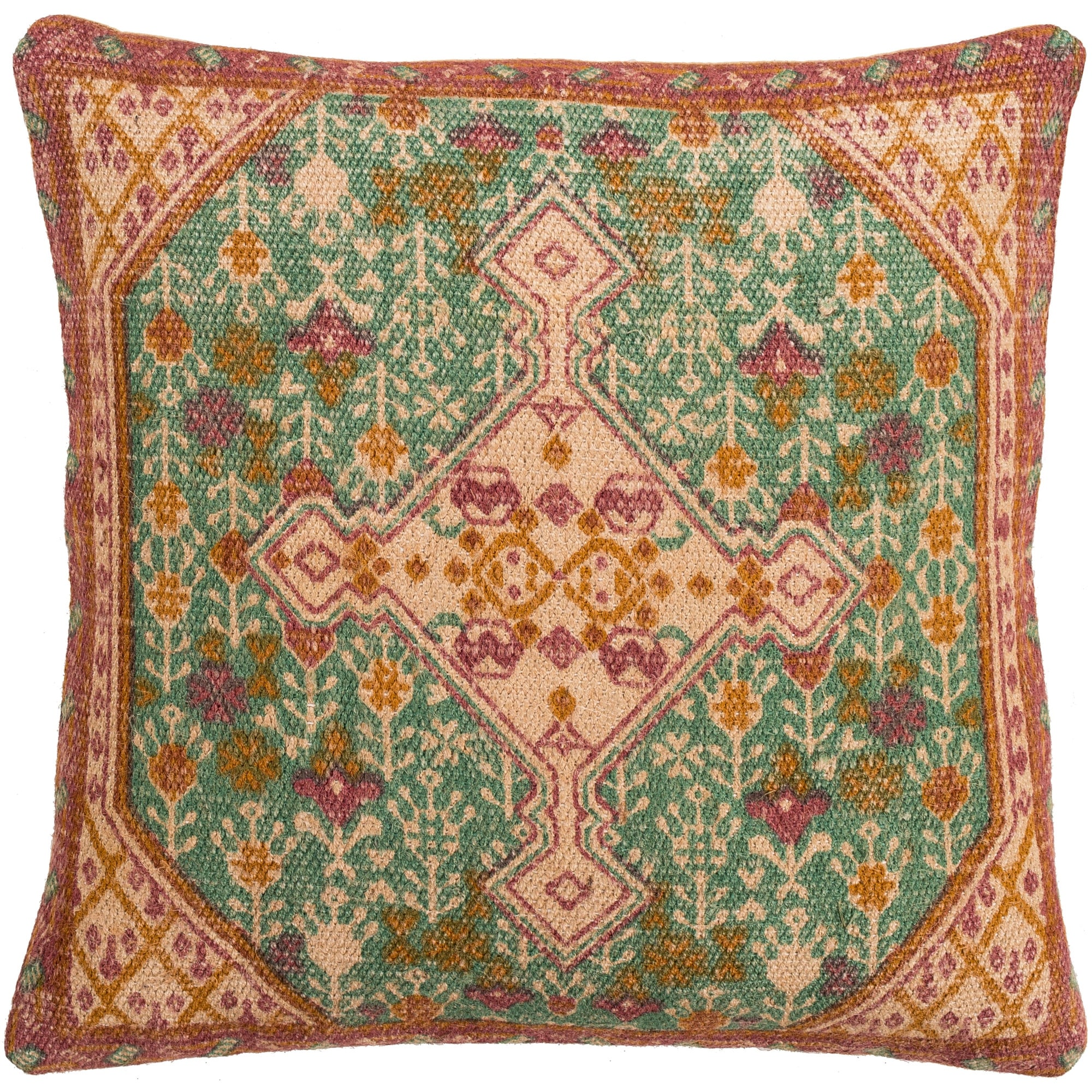 Decorative Lexie Teal Blue 22-inch Throw Pillow Cover