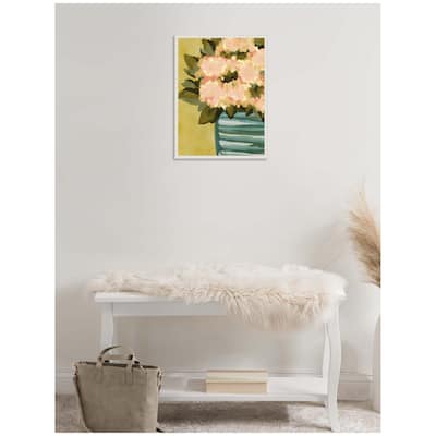Kate and Laurel Sylvie Blush Blossoms Framed Canvas by Nikita Jariwala