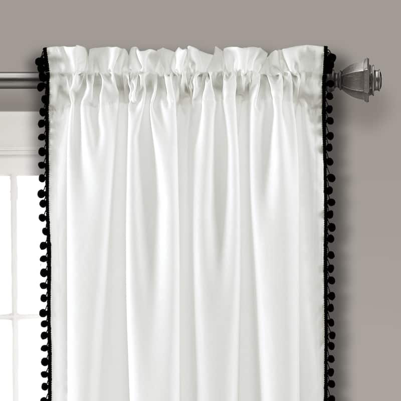 The Gray Barn Watertop Pom Pom 84-inch Curtain Panel