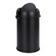 preview thumbnail 7 of 28, 17 Gallon/65 Liter Stainless Steel Trash Can, Round Trash Can Black-Swing Lid