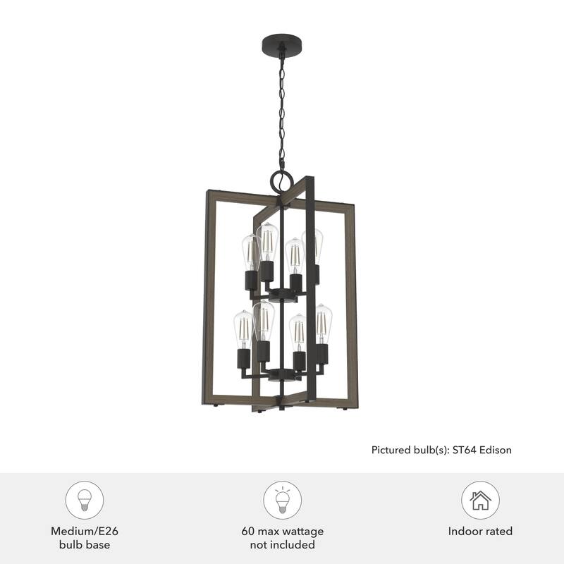 Woodburn Modern Farmhouse Pendant - Foyer, Dining Room, Living Room - Contemporary, Caged, Candle, Transitional, Rustic