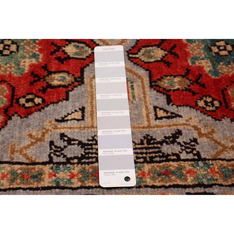 ECARPETGALLERY Hand-knotted Finest Ghazni Grey Wool Rug - 2'5 x 9'8