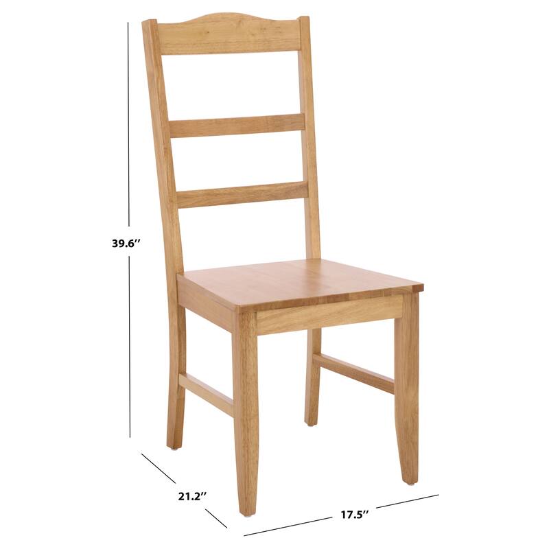 SAFAVIEH HOME Svetlana Ladder Back Side Chair - 18"W x 21"D x 40"H