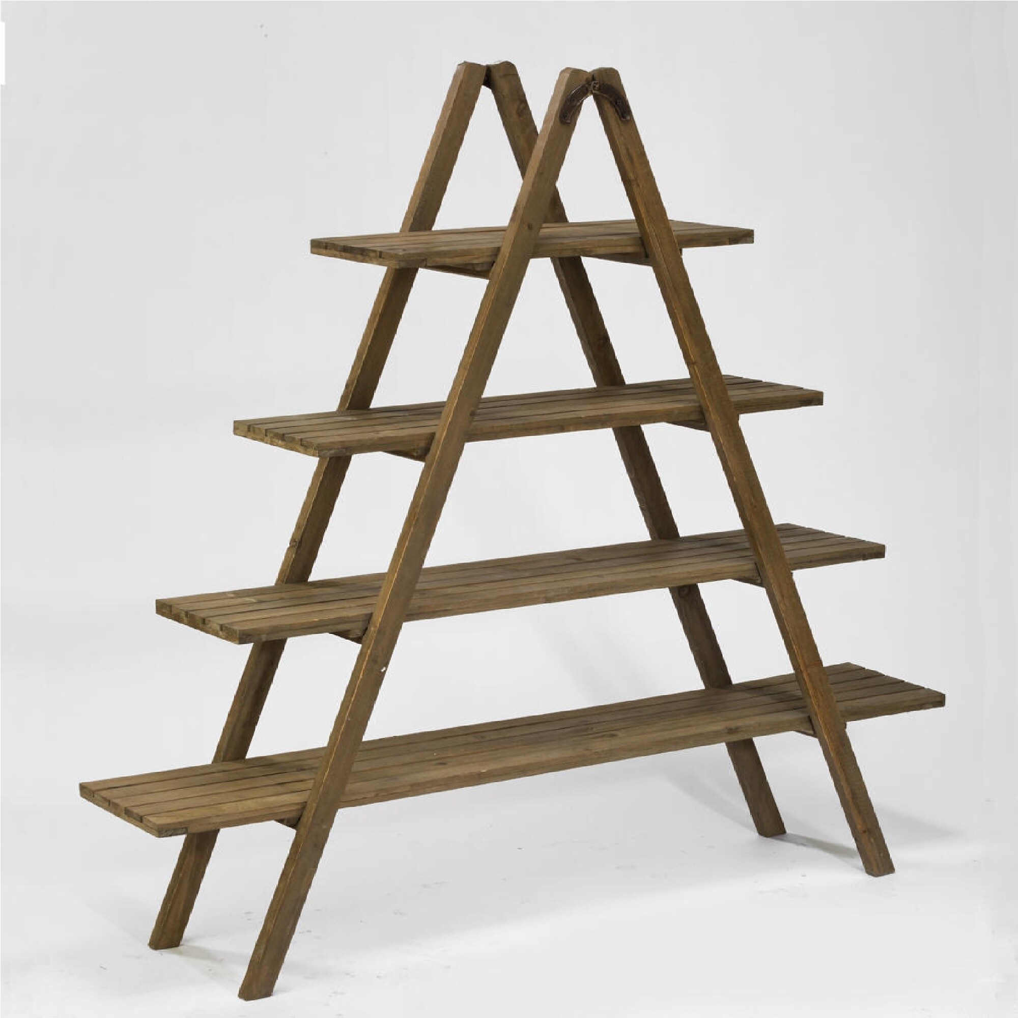 Museum unlock national flag 55" Brown Contemporary A-Frame Open Ladder Display with 4-Tier Shelves -  Overstock - 30218736