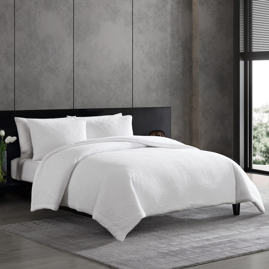 Vera Wang Puckered Texture Cotton Comforter Set