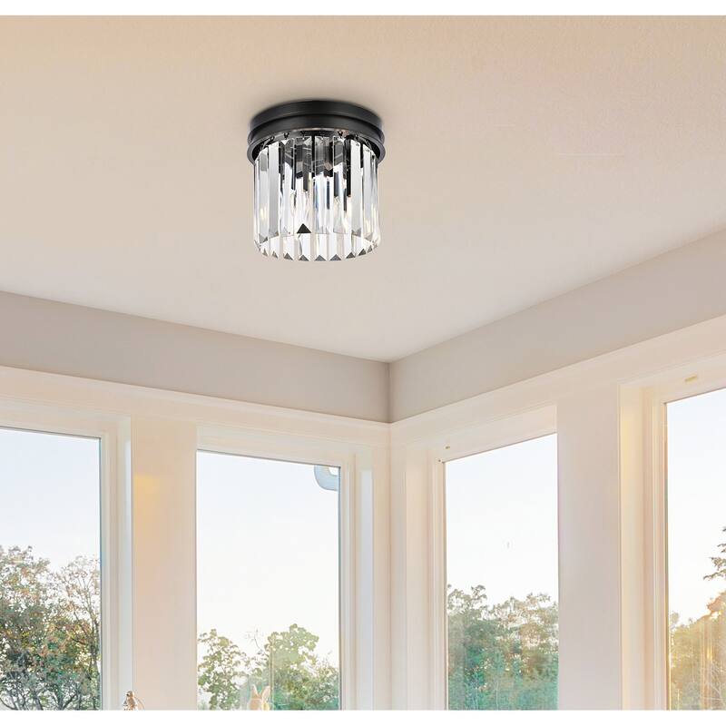 Royce Edge 3-Light Matte Black Flush Mount