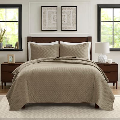 Madison Park Signature Velvet Touch Luxurious Oversized Quilted Set