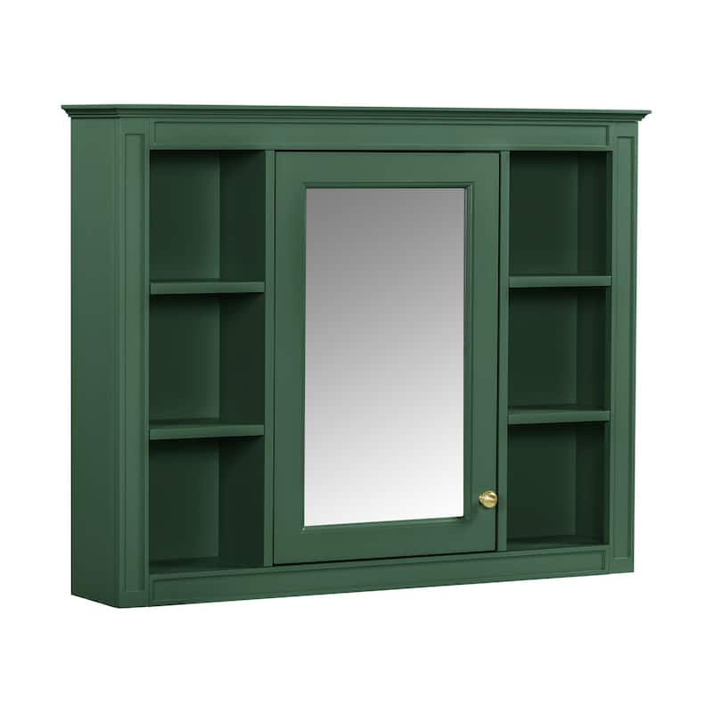 36 inch MDF Bathroom Vanity with Medicine Cabinet, Mirror Cabinet - 36" x 33" x 18"