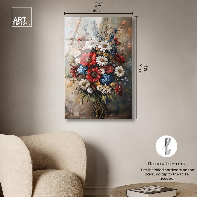 Symphony of Flowers II Acrylic by Art Remedy, Ready to Hang