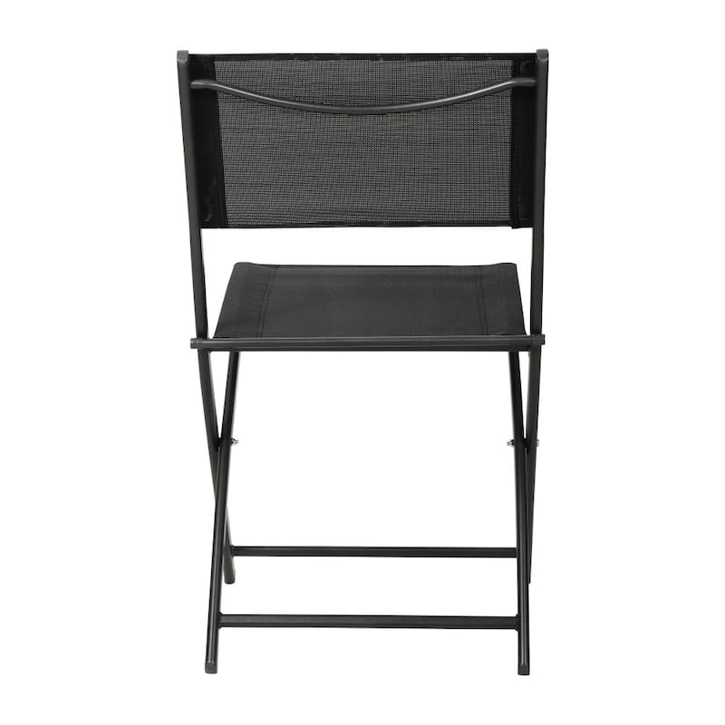 2 Pack Commercial Outdoor Flex Comfort Folding Chair with Metal Frame