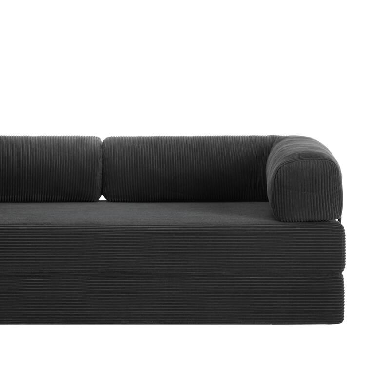 Oversized Corduroy Convertible Floor Sofa Bed Sleeper Couch