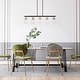 preview thumbnail 2 of 10, Luray Mid-century Modern Farmhouse 5-Light Linear Chandelier Coastal Island Lights for Dining Room - L34.2"*W3.54"*H8.7"