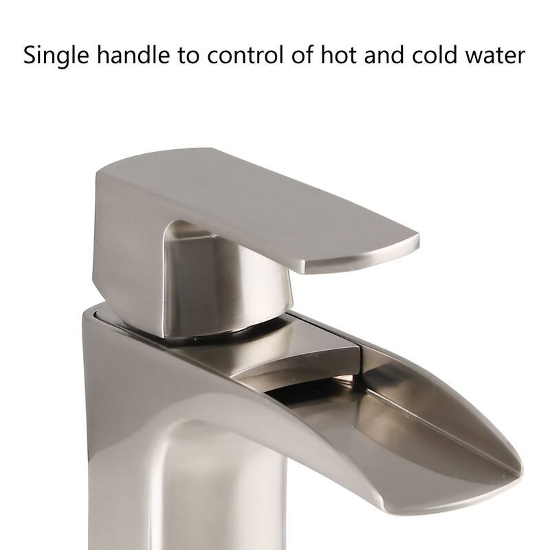 Proox Single Handle Bathroom Waterfall Faucet Single w/ Drain Assembly