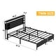 preview thumbnail 8 of 75, Bed Frame with Charging Station and RGB LED Lights, Sturdy Platform Bed with Storage Headboard,