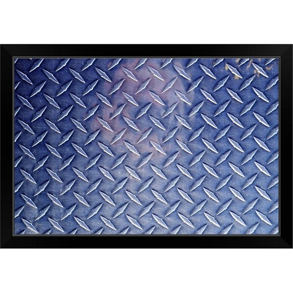 "Metal grate" Black Framed Print