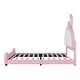 preview thumbnail 11 of 22, Twin Size Upholstered Bed Frame with Rabbit-Shaped Headboard, Cute Cartoon Faux Leather Platform Bed w/ Bed End Storage Pocket