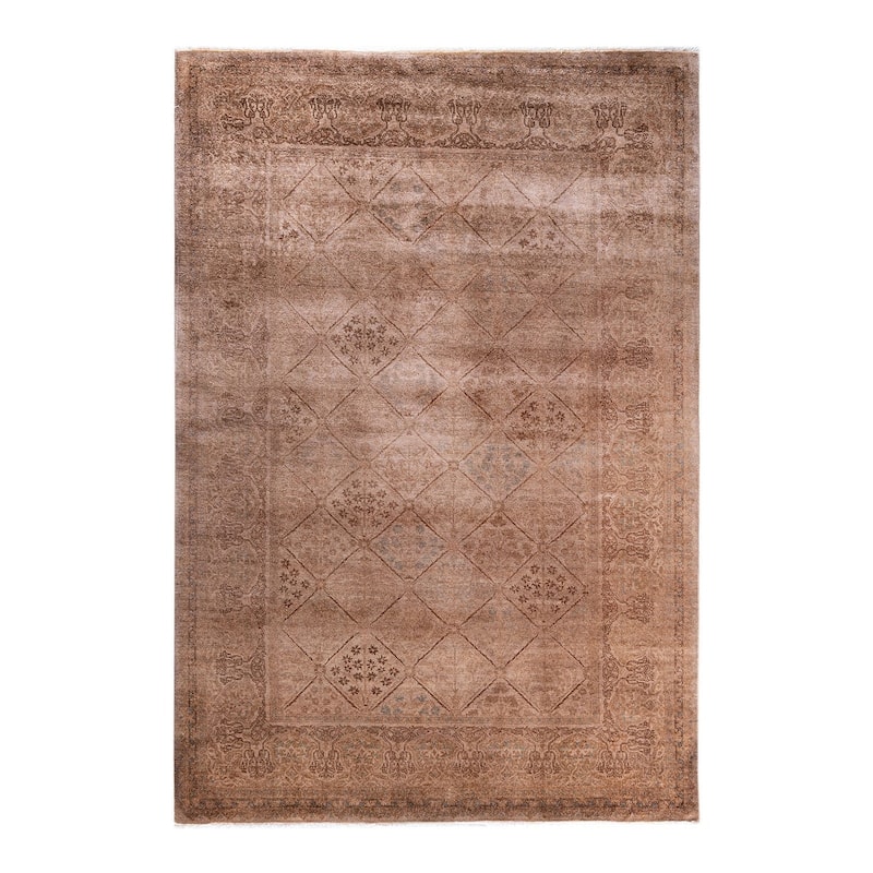 Fine Vibrance One-of-a-Kind Hand-Knotted Area Rug - Beige, 5' 3" x 7' 8" - 5' 3" x 7' 8"