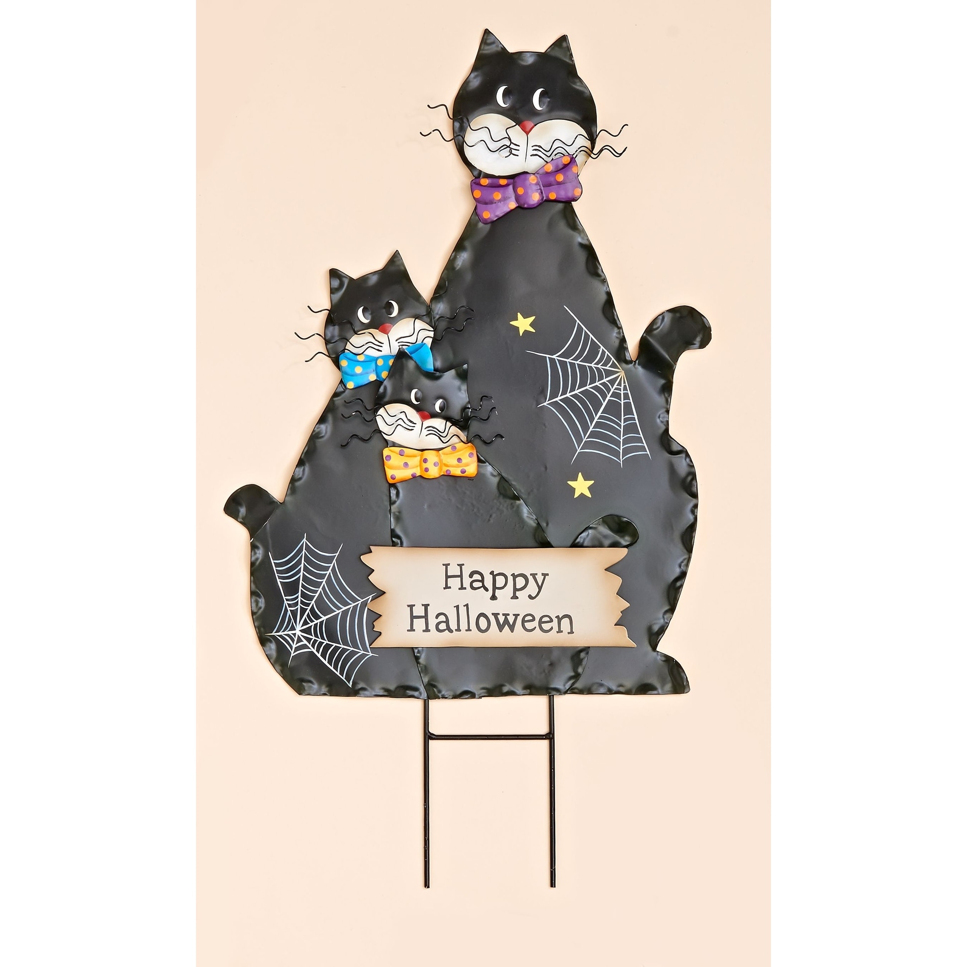 30" Metal Halloween Figure Garden Stake, Cat