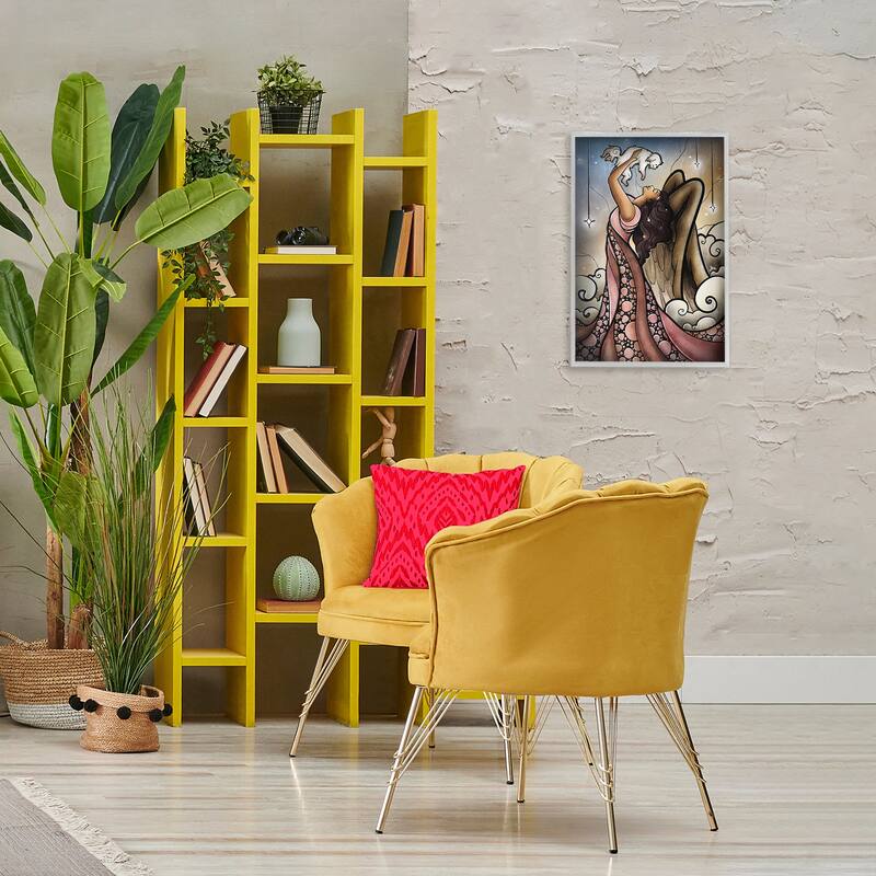 Stupell Angel with New Puppy Framed Giclee Art Design By Mandie Manzano