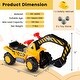 preview thumbnail 3 of 8, Costway Kids Toddler Ride On Excavator Digger Truck Scooter Seat