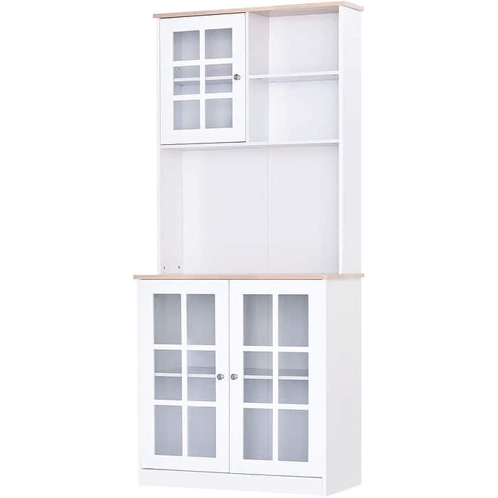 HOMCOM 72-inch Transitional Kitchen Cabinet Pantry - White