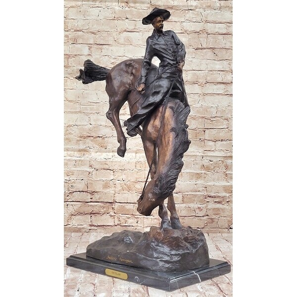 Outlaw By Frederic Remington Western Cowboy Imitative Horseback