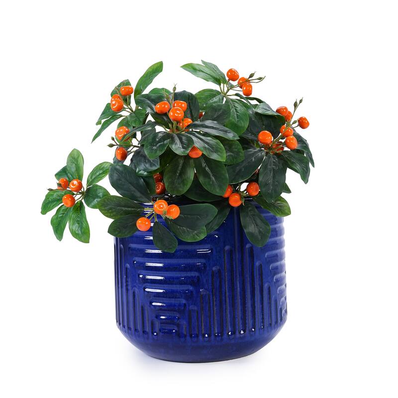 16" Dia Round Planters for Indoor Plants, Large Outdoor Planters with Drainage Holes