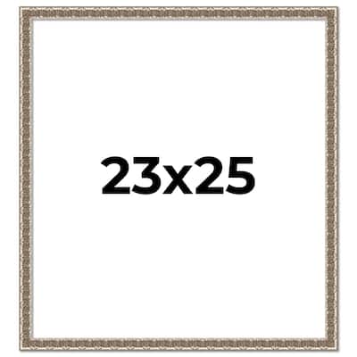 23x25 Frame Silver Versailles Ornate Solid Wood Picture Frame | 1 Inch