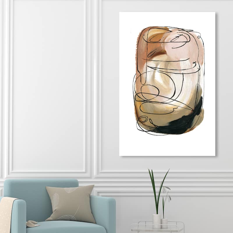 Wynwood Studio Canvas Abstract Neutral Aragonite White and Modern & Contemporary Wall Art Canvas Print - 54 x 36