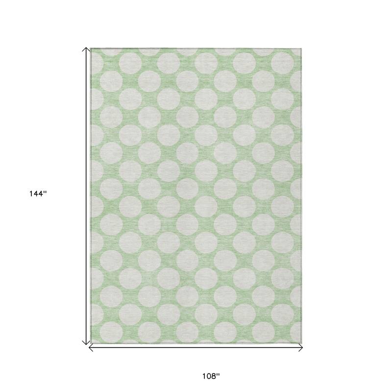 HomeRoots Polka Dot Transitional Rectangle Outdoor Rug