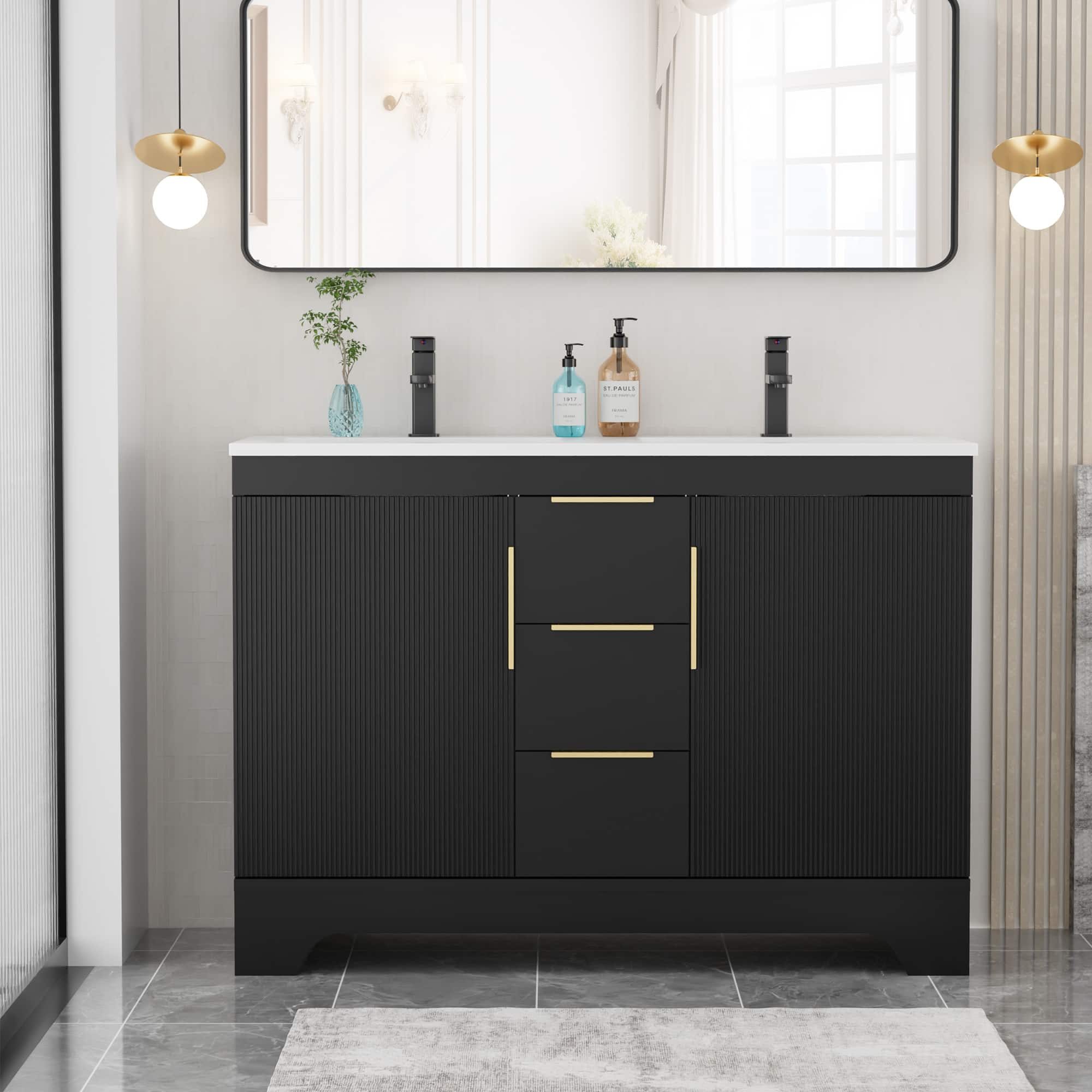 Option Black-48"Double Sink